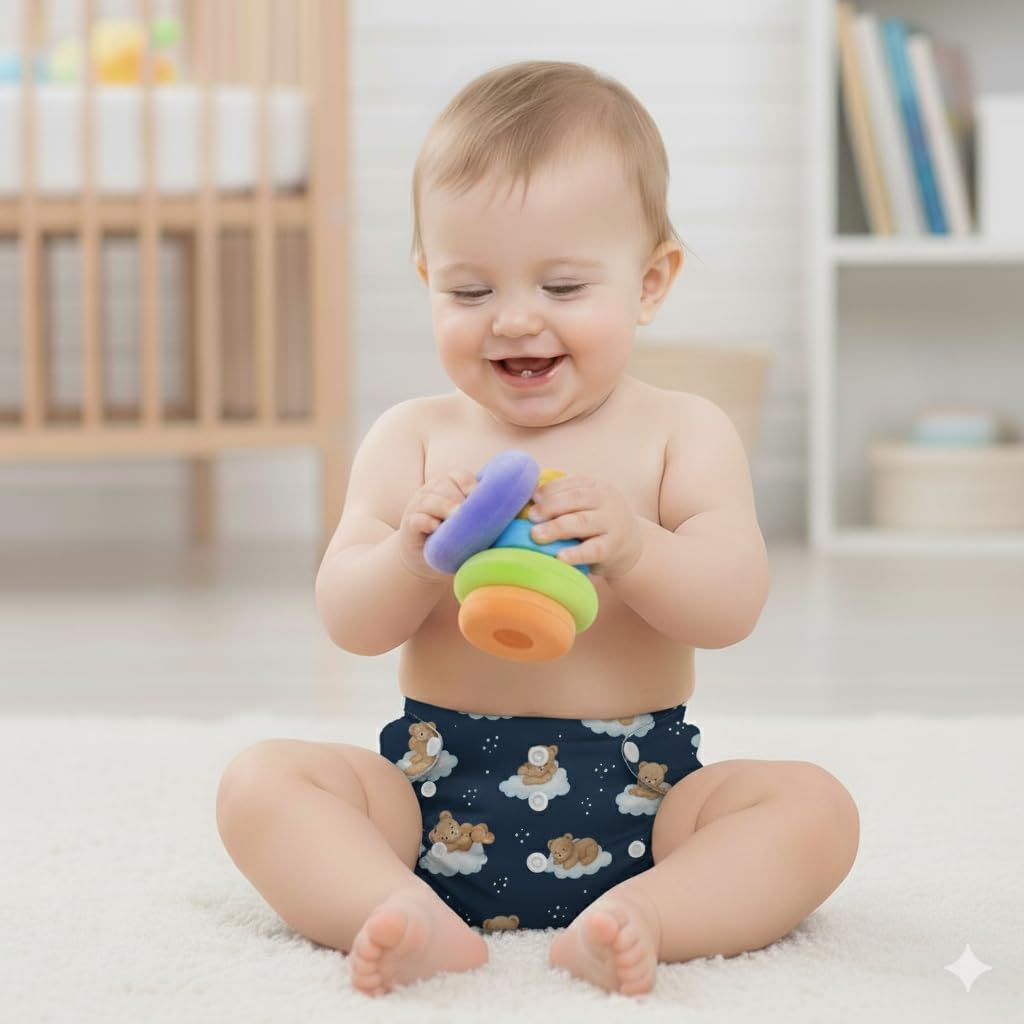 tokomamy reusable cloth diaper for newborn babies 0–3 years (5–18kg) | leakproof washable adjustable pocket cover liner with 5 layer insert pad | rash free, (pack of 1 diaper + 1 insert pad) free size tokomamy reusable cloth diaper for newborn babies 0–3 years (5–18kg) | leakproof washable adjustable pocket cover liner with 5 layer insert pad | rash free, (pack of 1 diaper + 1 insert pad) free size